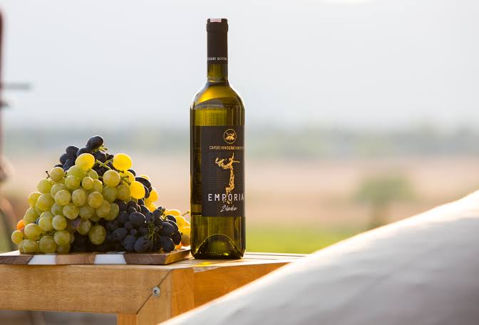 Estate wine and grapes prepared for a pairing evening at Hotel Bulevar
